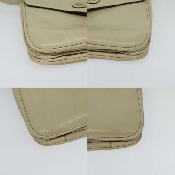 CELINE Shoulder Bag Leather Ivory Gold - Picture 10 of 13